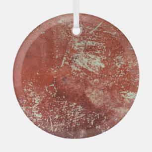 Old Copper: Vivid Metal Texture. Glass Tree Decoration