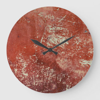 Old Copper: Vivid Metal Texture. Large Clock