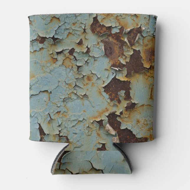 Old, corroded rusty metallic background. can cooler (Front)