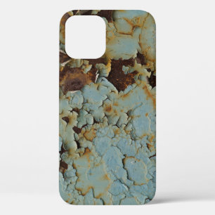 Old, corroded rusty metallic background. iPhone 12 case