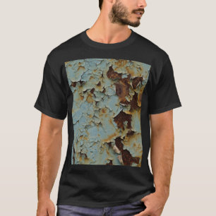 Old, corroded rusty metallic background. T-Shirt