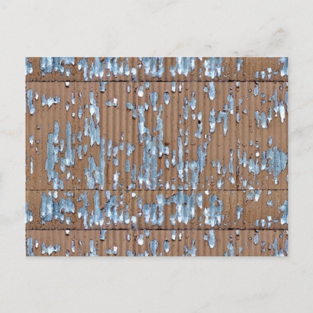 Old Corrugated metal Postcard (Front)