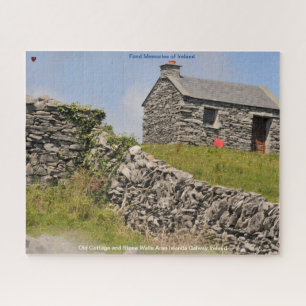 Old Cottage and Stone Walls Galway Ireland. Jigsaw Puzzle
