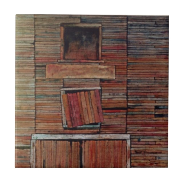 Old country barn doors close up tile, tile (Front)