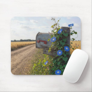 Old Country Mailbox with Morning Glories Mouse Pad