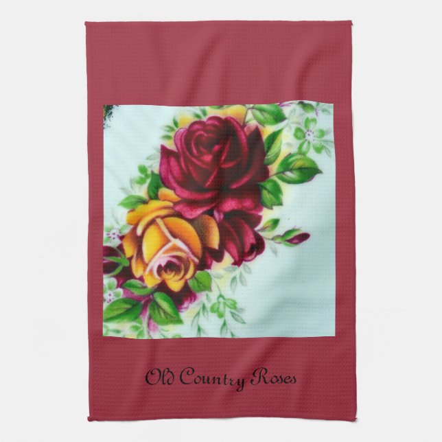 Old Country Roses Tea Towel (Vertical)