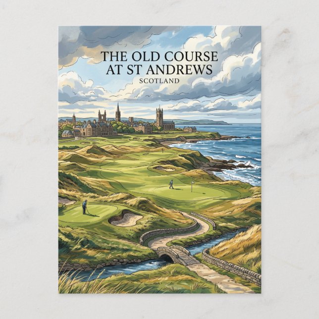 Old Course at St Andrews Scotland Postcard (Front)