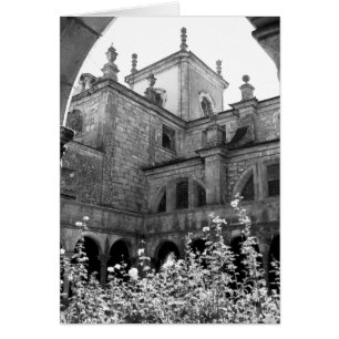 Old Courtyard Black & White Photograph