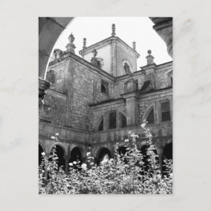 Old Courtyard Black & White Photograph Postcard