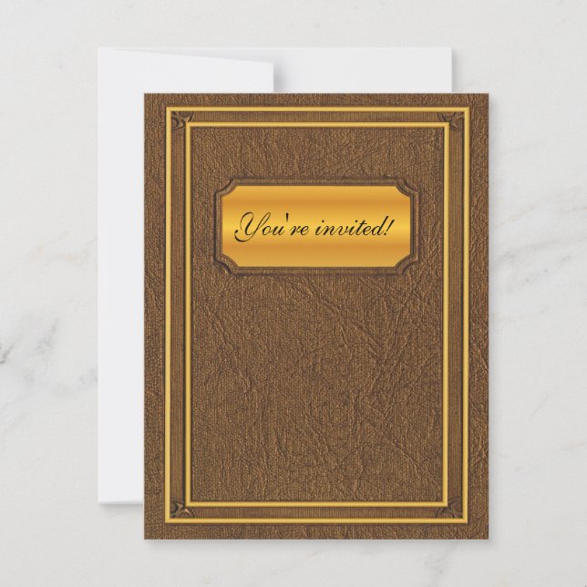 Old cover book wedding invitation (Front)