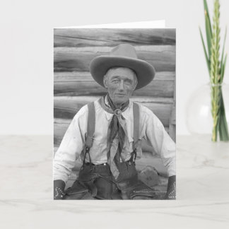 Old cowboy card