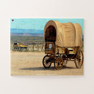 Old Cowboy Wagon Jigsaw Puzzle