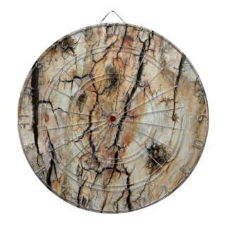 Old cracked wood natural tree bark picture dartboard