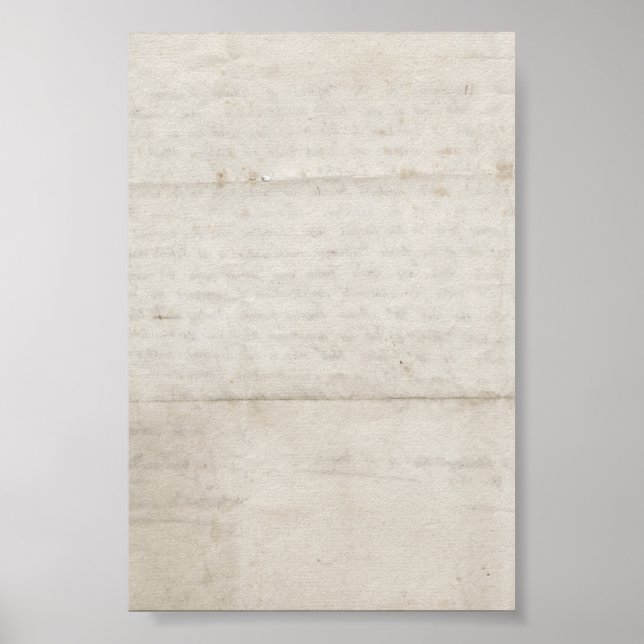 Old Creased Paper Poster (Front)