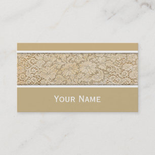 Old Crochet Lace Floral Pattern + your ideas Business Card