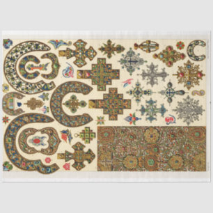 Old Crosses and Medals Decoupage Paper