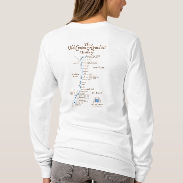 Old Croton Aqueduct Women's Long Sleeve T-shirt (Back)