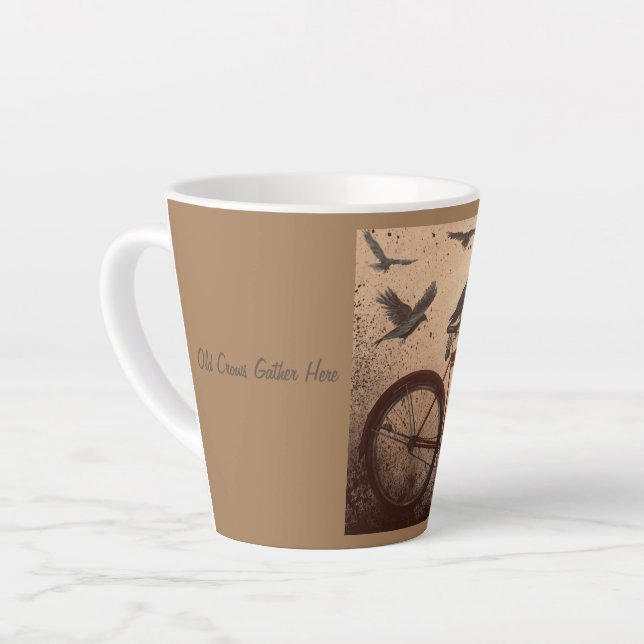 Old Crows Latte Mug (Left Angle)