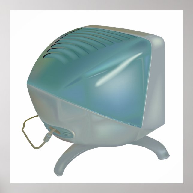 Old CRT Monitor Poster (Front)
