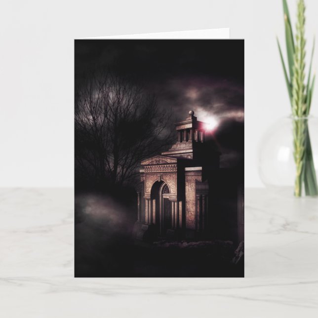 Old crypt in the dark forest card (Front)