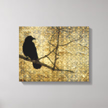 Old Damask Crow Art