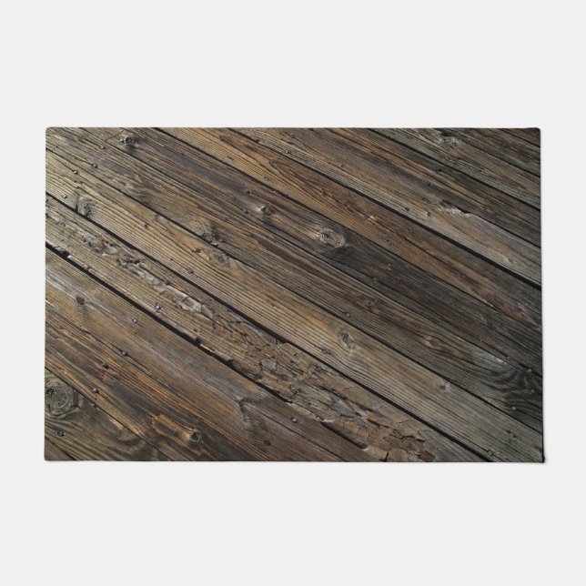 Old Dark Wood Doormat (Front)