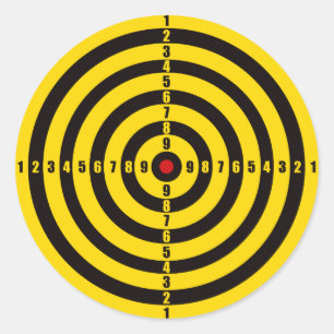 Old_Dart_Board Classic Round Sticker