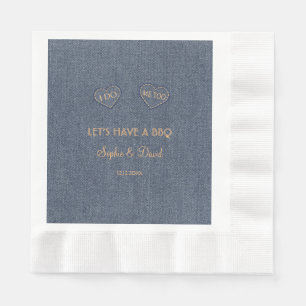 Old Denim Blue Western I DO BBQ Napkin