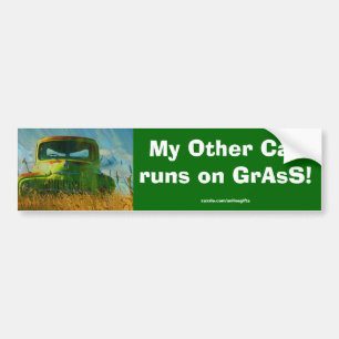 Old Derelict Truck Art Farm Vehicle Funny Bumper Sticker