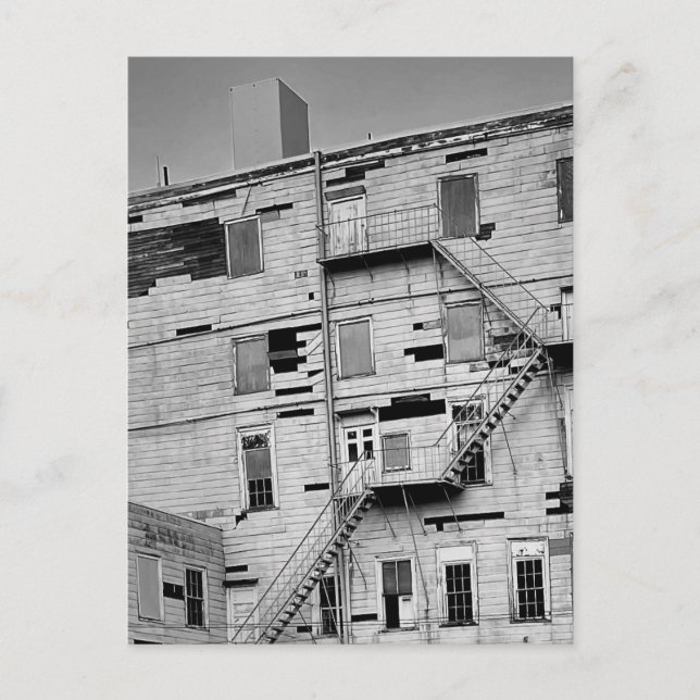 Old Dilapitated Abandoned Factory Building Photo Postcard (Front)