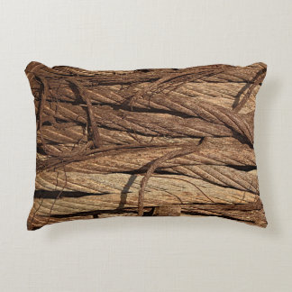 Old Dirty Rusty Industrial Steel Cables Decorative Cushion