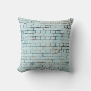 Old dirty white brick wall backgroundabstract, age cushion