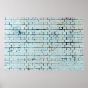 Old dirty white brick wall backgroundabstract, age poster