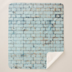 Old dirty white brick wall backgroundabstract, age sherpa blanket