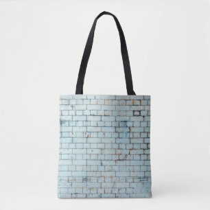 Old dirty white brick wall backgroundabstract, age tote bag