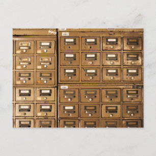 Old Disused Filing Cabinets Postcard