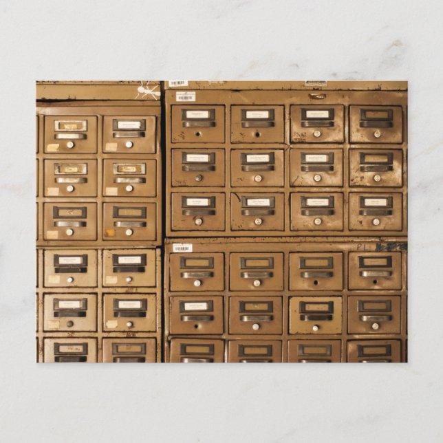 Old Disused Filing Cabinets Postcard (Front)