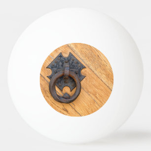 Old door knocker ping pong ball