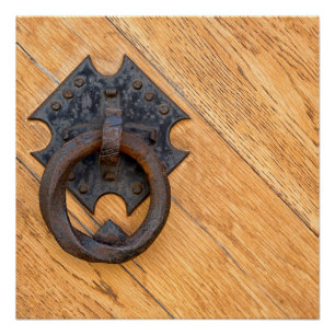 Old door knocker poster