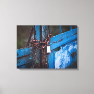 Old door lock canvas print
