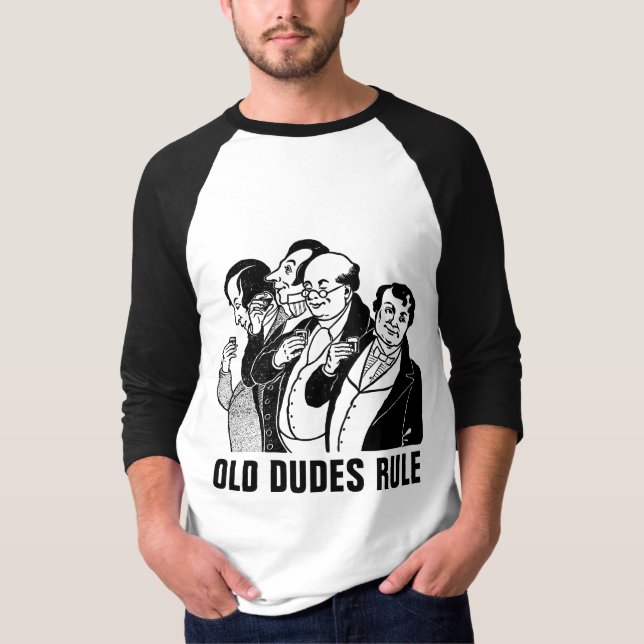 OLD DUDES RULE, Funny Men's T-shirts (Front)