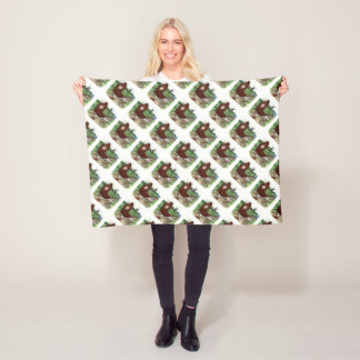Old Dutch Capuchine Pigeon Fleece Blanket
