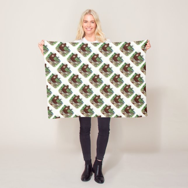Old Dutch Capuchine Pigeon Fleece Blanket (In Situ)