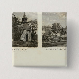 Old Dutch Church, residences 15 Cm Square Badge