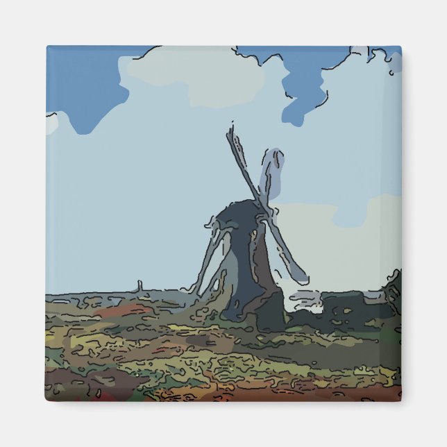 Old Dutch Windmill Magnet (Front)