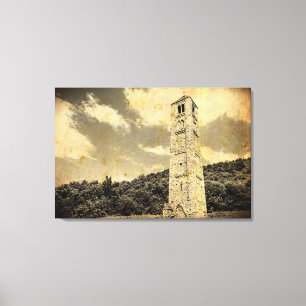 OLD EFFECT PHOTO on on mediaeval tower canvas prin Print