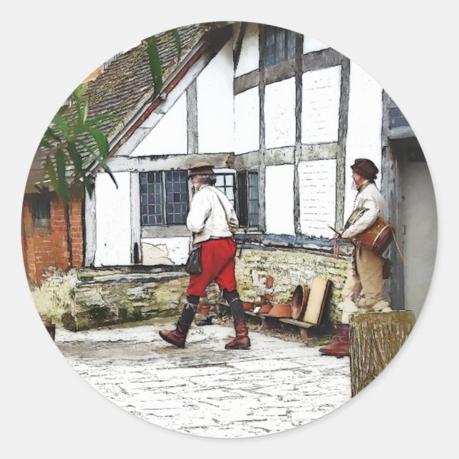 OLD ENGLAND CLASSIC ROUND STICKER (Front)