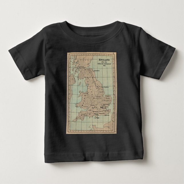 Old England Map Baby T-Shirt (Front)
