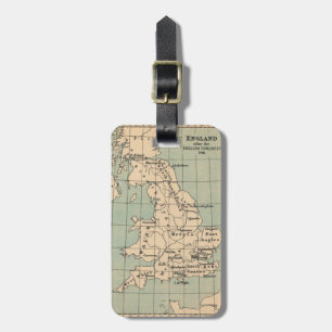 Old England Map Luggage Tag
