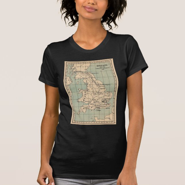 Old England Map T-Shirt (Front)